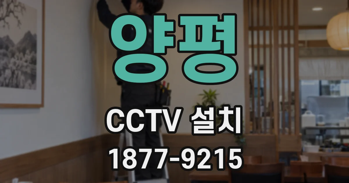 양평 CCTV 설치