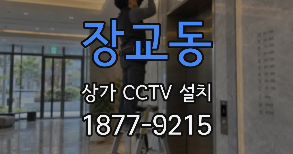 장교동 상가 CCTV 설치