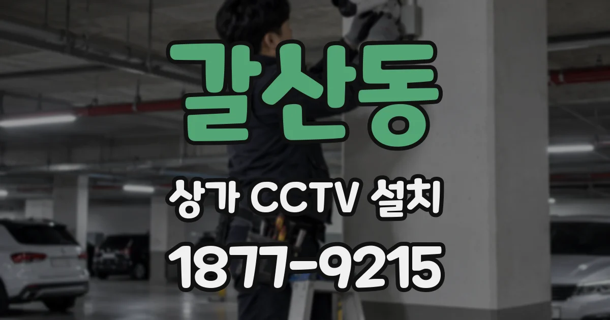 갈산동 상가 CCTV 설치
