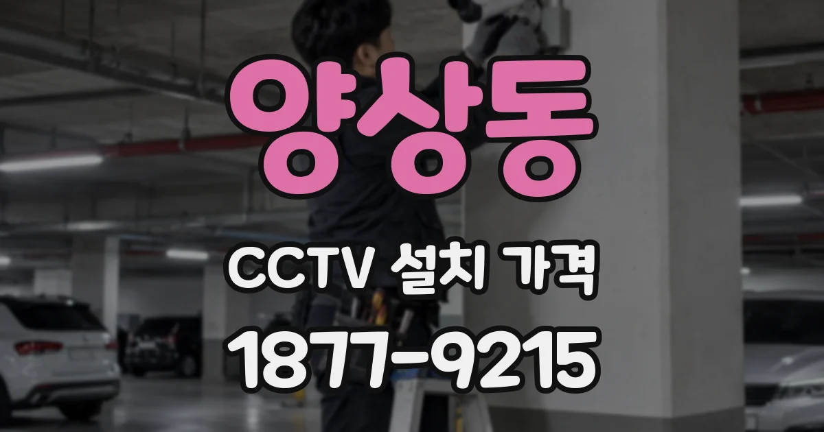 양상동 CCTV 설치 가격