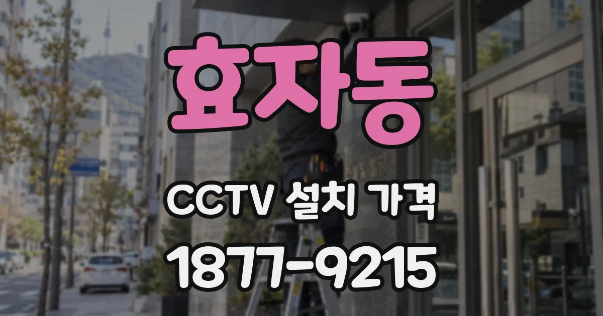 효자동 CCTV 설치 가격