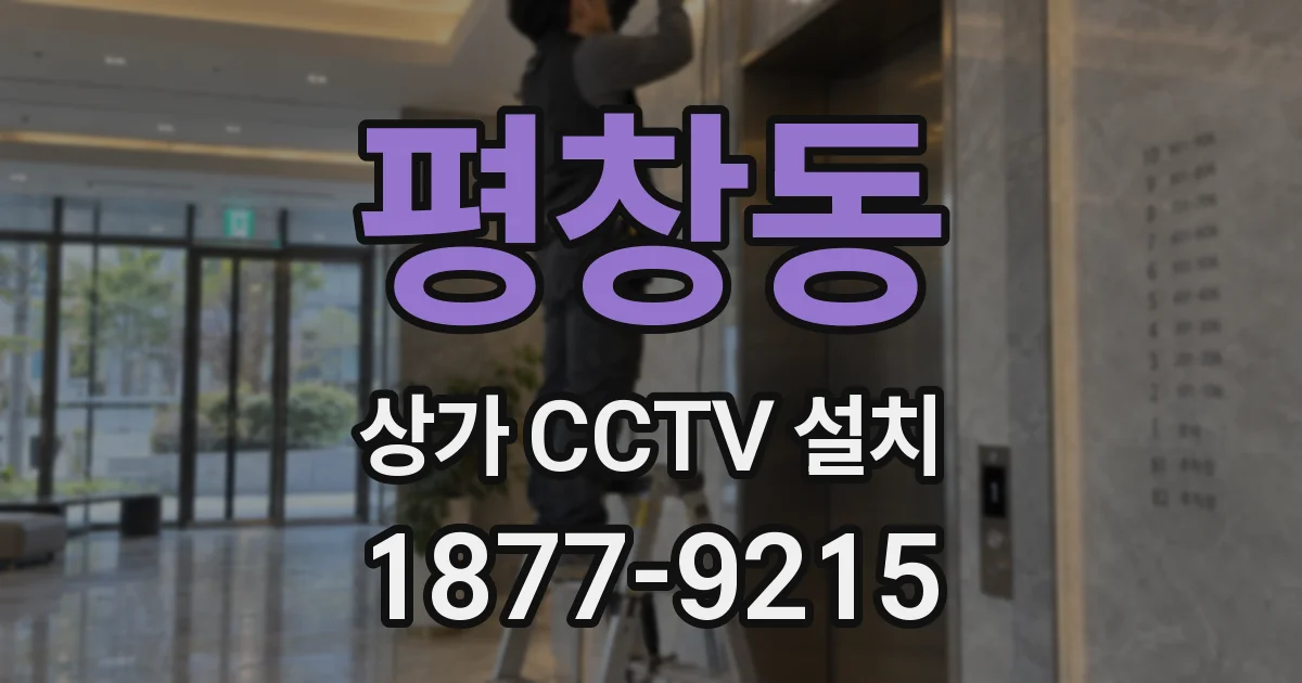 평창동 상가 CCTV 설치