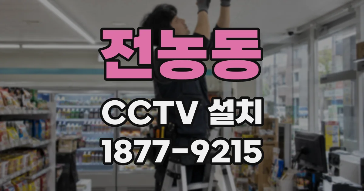 전농동 CCTV 설치