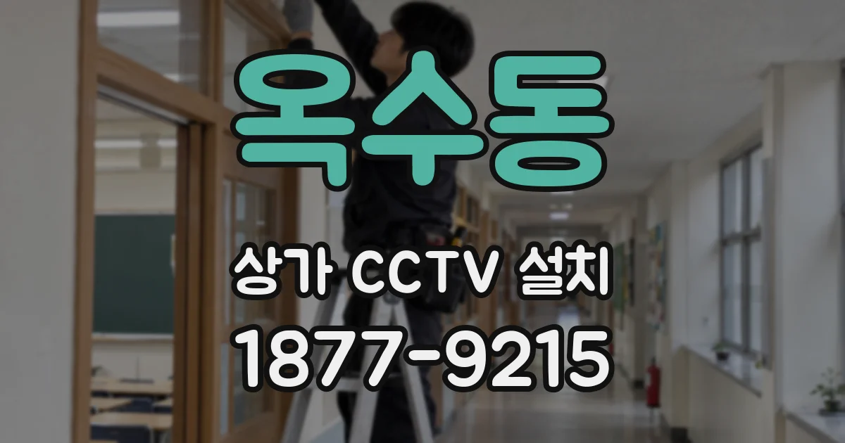 옥수동 상가 CCTV 설치