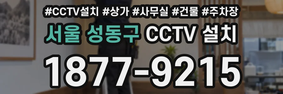 서울 성동구 CCTV 설치