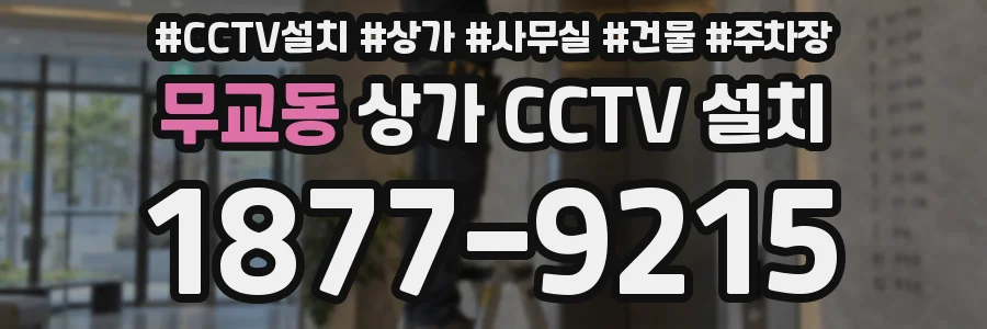 무교동 상가 CCTV 설치