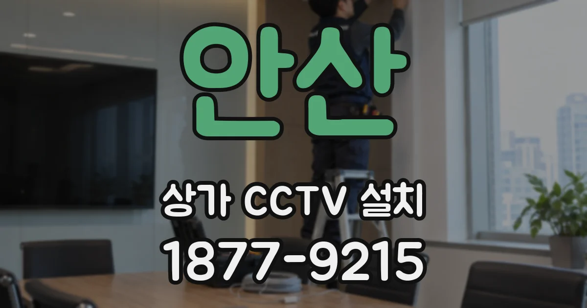 안산 상가 CCTV 설치
