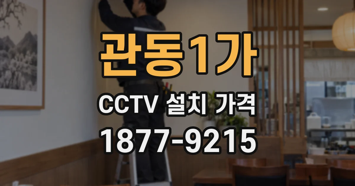 관동1가 CCTV 설치 가격