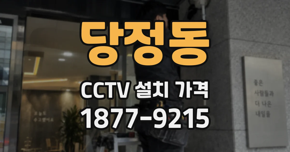 당정동 CCTV 설치 가격