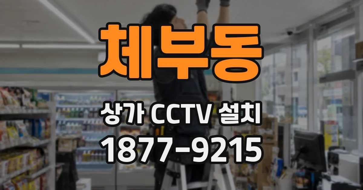체부동 상가 CCTV 설치