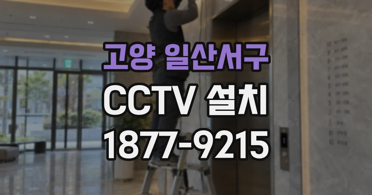 고양 일산서구 CCTV 설치