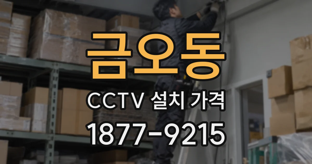 금오동 CCTV 설치 가격