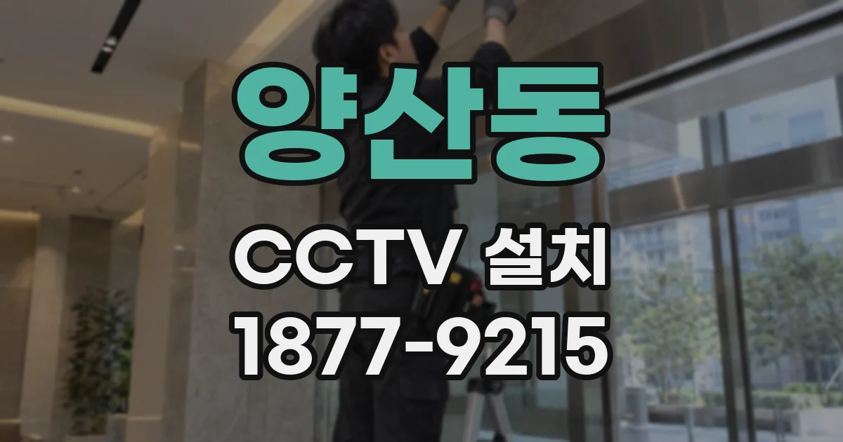 양산동 CCTV 설치