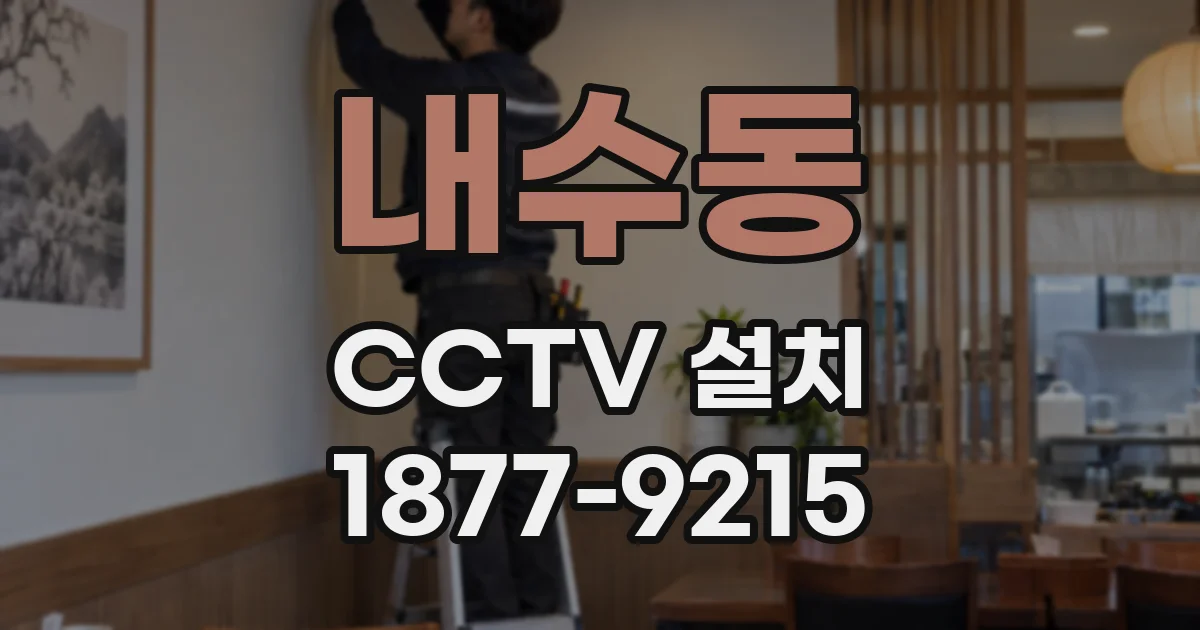 내수동 CCTV 설치
