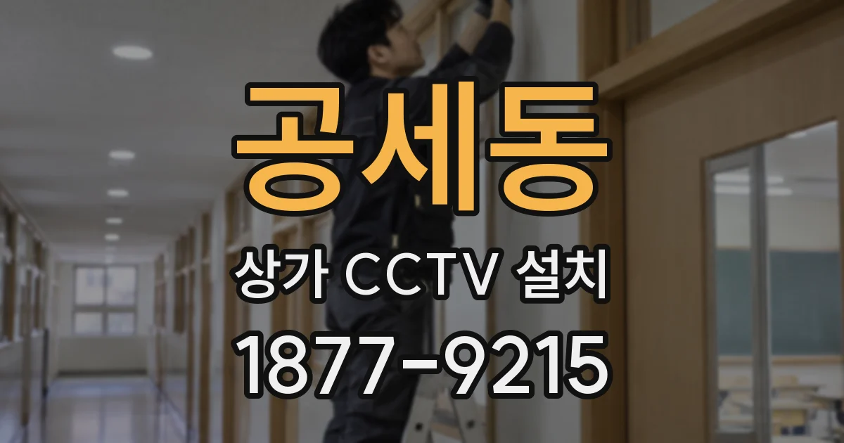공세동 상가 CCTV 설치