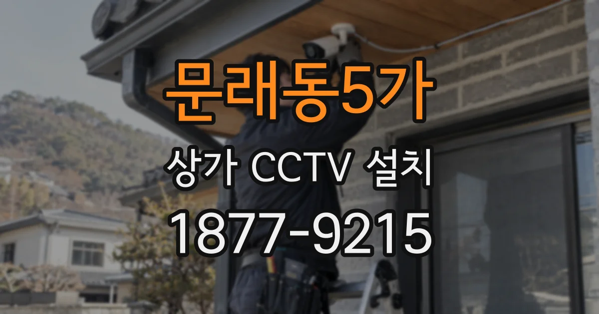 문래동5가 상가 CCTV 설치