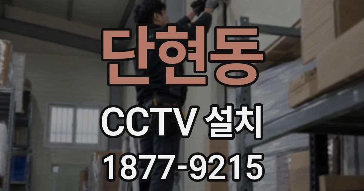 단현동 CCTV 설치