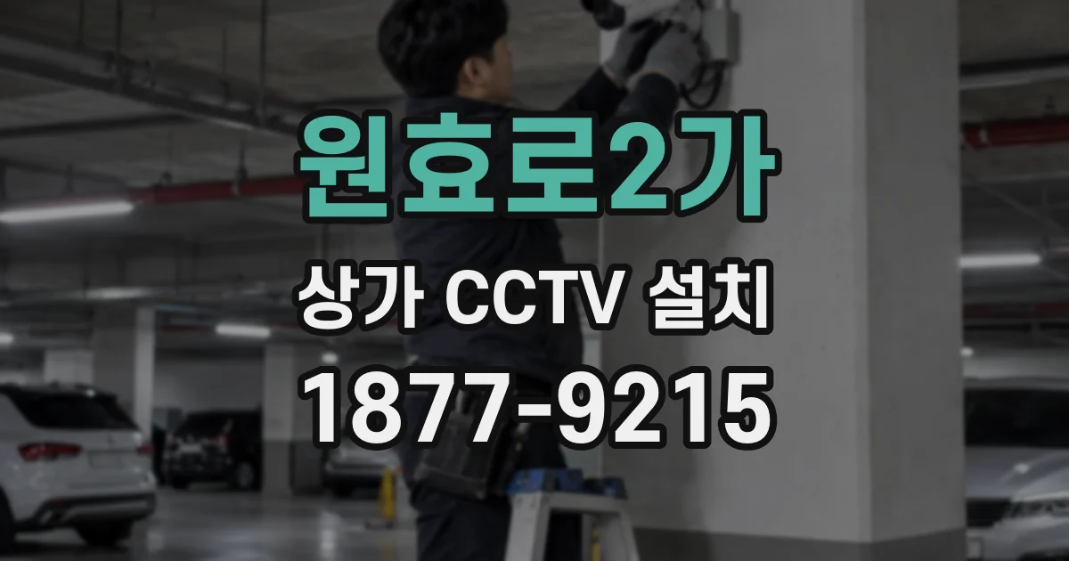 원효로2가 상가 CCTV 설치