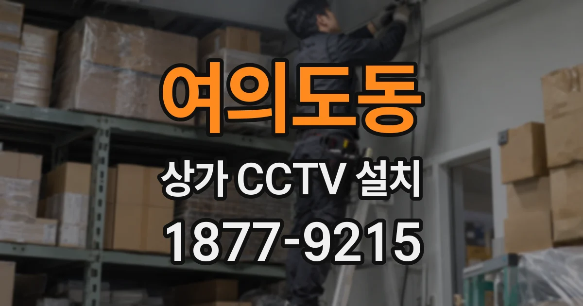 여의도동 상가 CCTV 설치