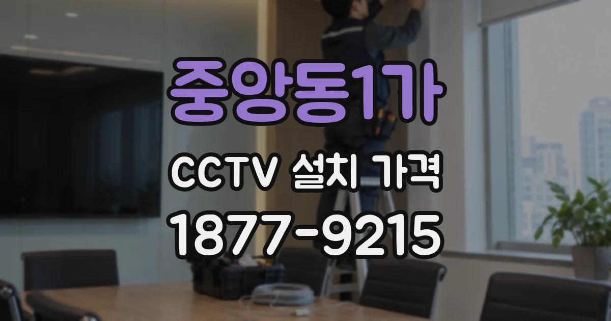 중앙동1가 CCTV 설치 가격
