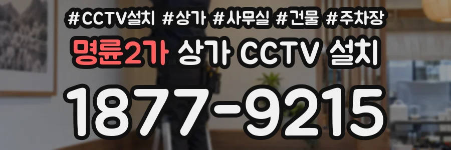 명륜2가 상가 CCTV 설치