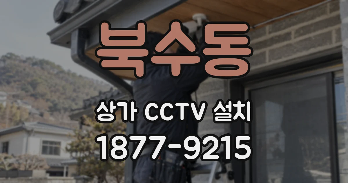 북수동 상가 CCTV 설치