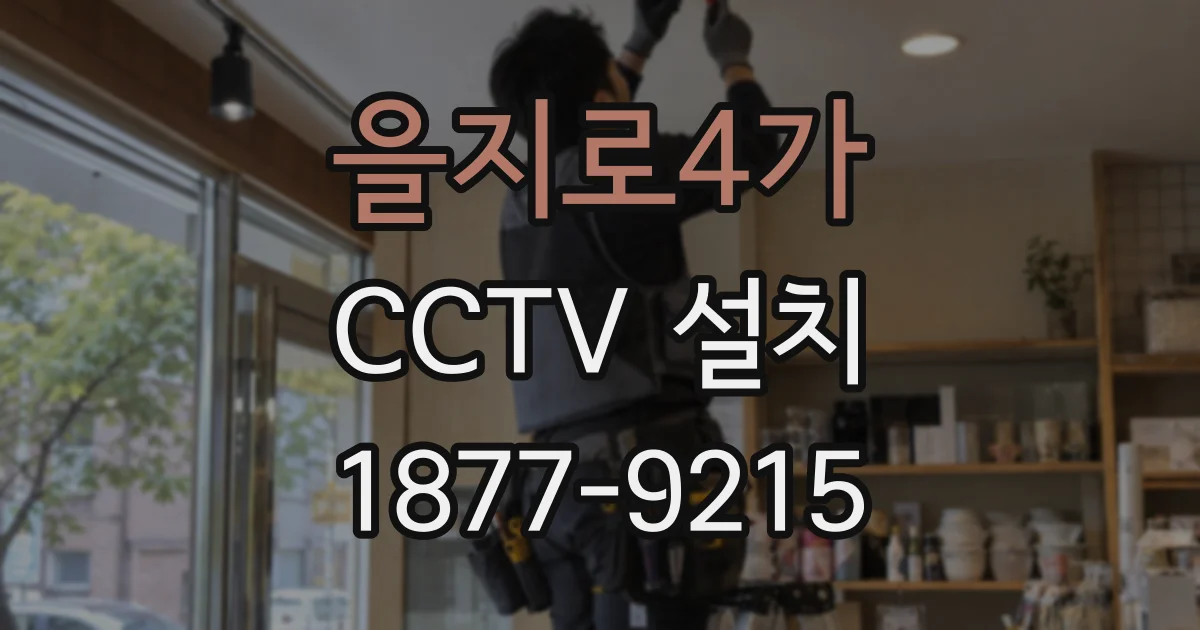 을지로4가 CCTV 설치