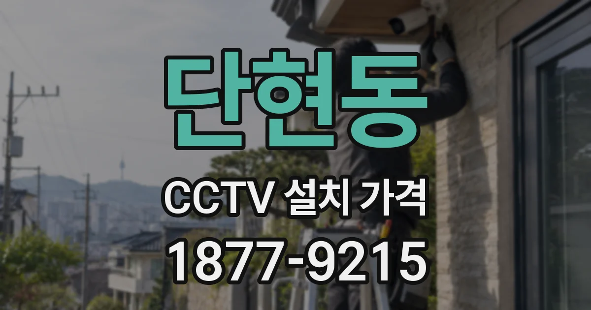 단현동 CCTV 설치 가격