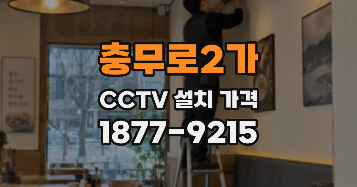 충무로2가 CCTV 설치 가격