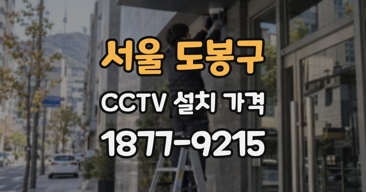 서울 도봉구 CCTV 설치 가격