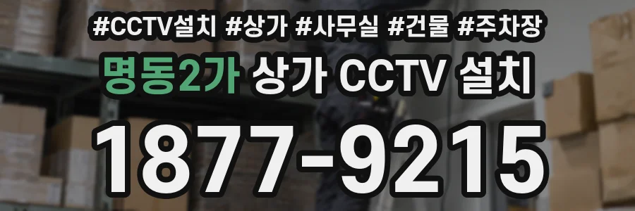 명동2가 상가 CCTV 설치