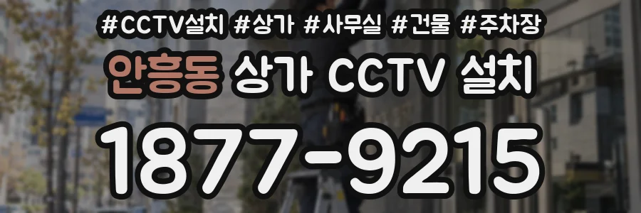 안흥동 상가 CCTV 설치