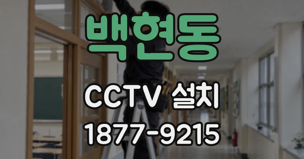 백현동 CCTV 설치