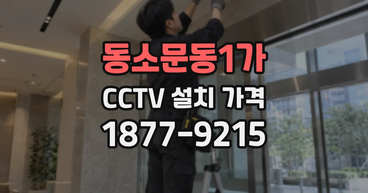동소문동1가 CCTV 설치 가격
