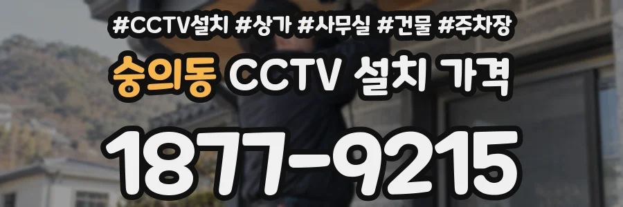 숭의동 CCTV 설치 가격