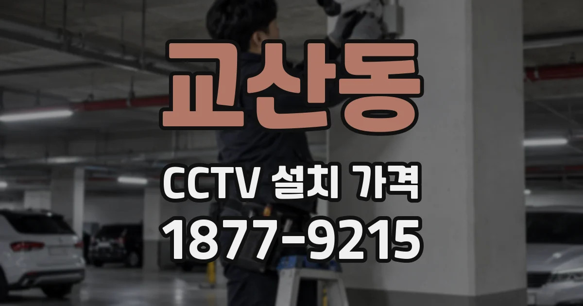교산동 CCTV 설치 가격