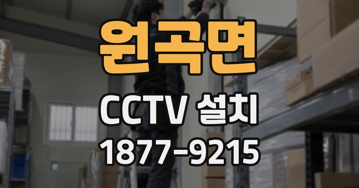 원곡면 CCTV 설치