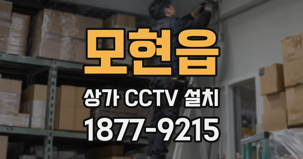모현읍 상가 CCTV 설치