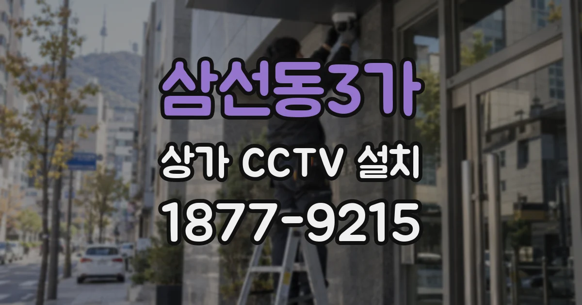 삼선동3가 상가 CCTV 설치