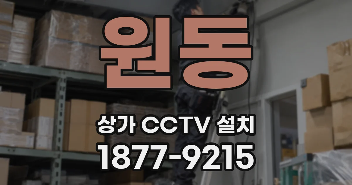 원동 상가 CCTV 설치