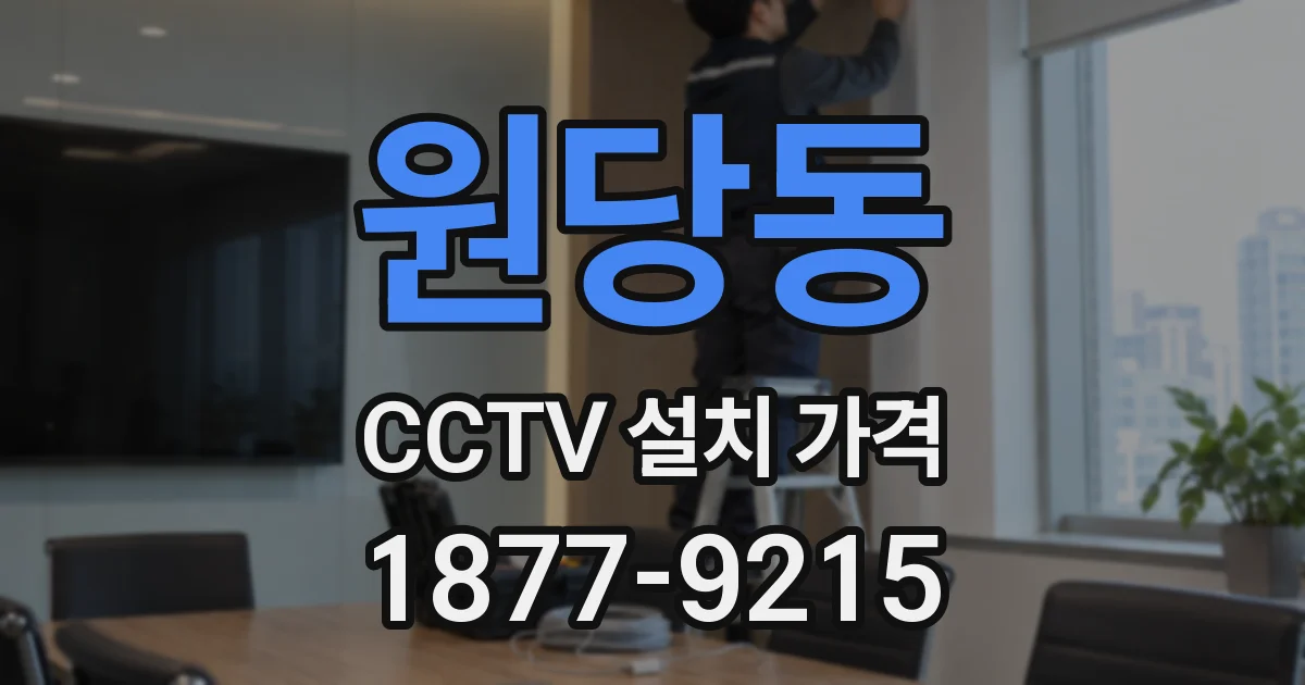 원당동 CCTV 설치 가격