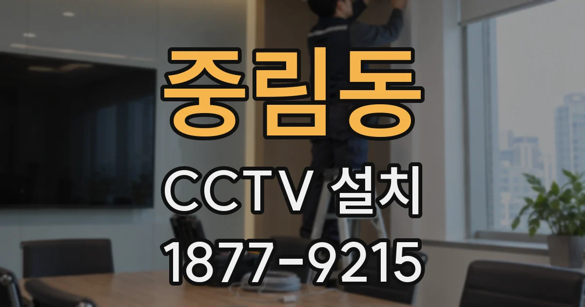 중림동 CCTV 설치