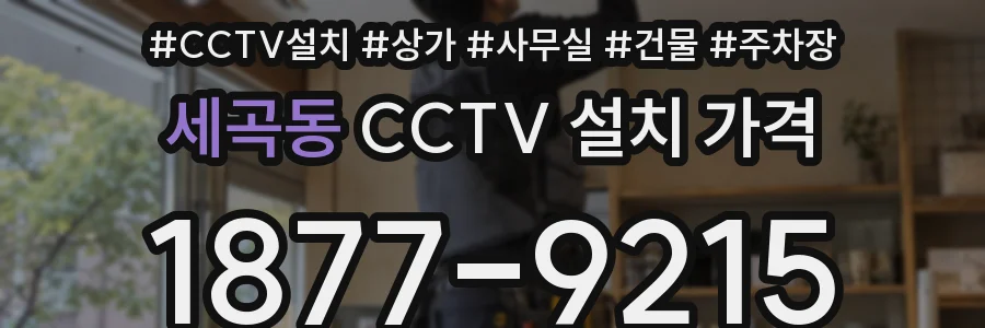 세곡동 CCTV 설치 가격