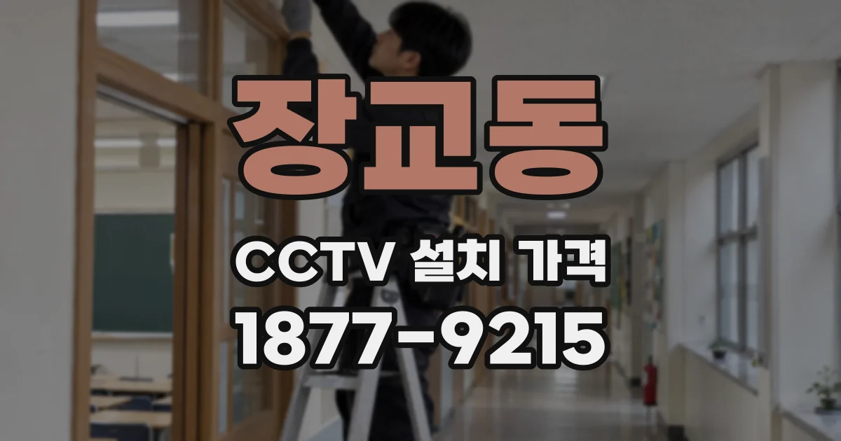 장교동 CCTV 설치 가격