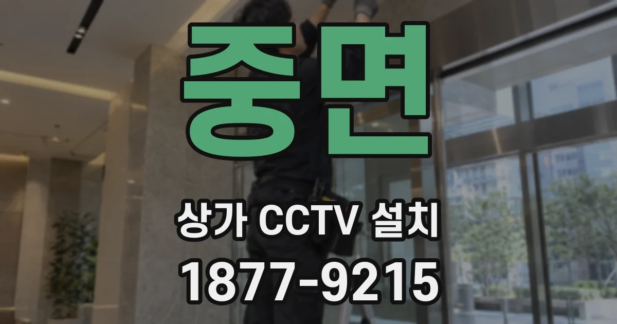 중면 상가 CCTV 설치