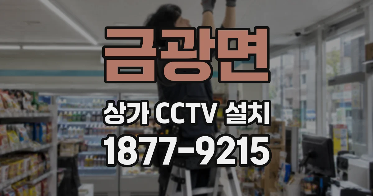 금광면 상가 CCTV 설치
