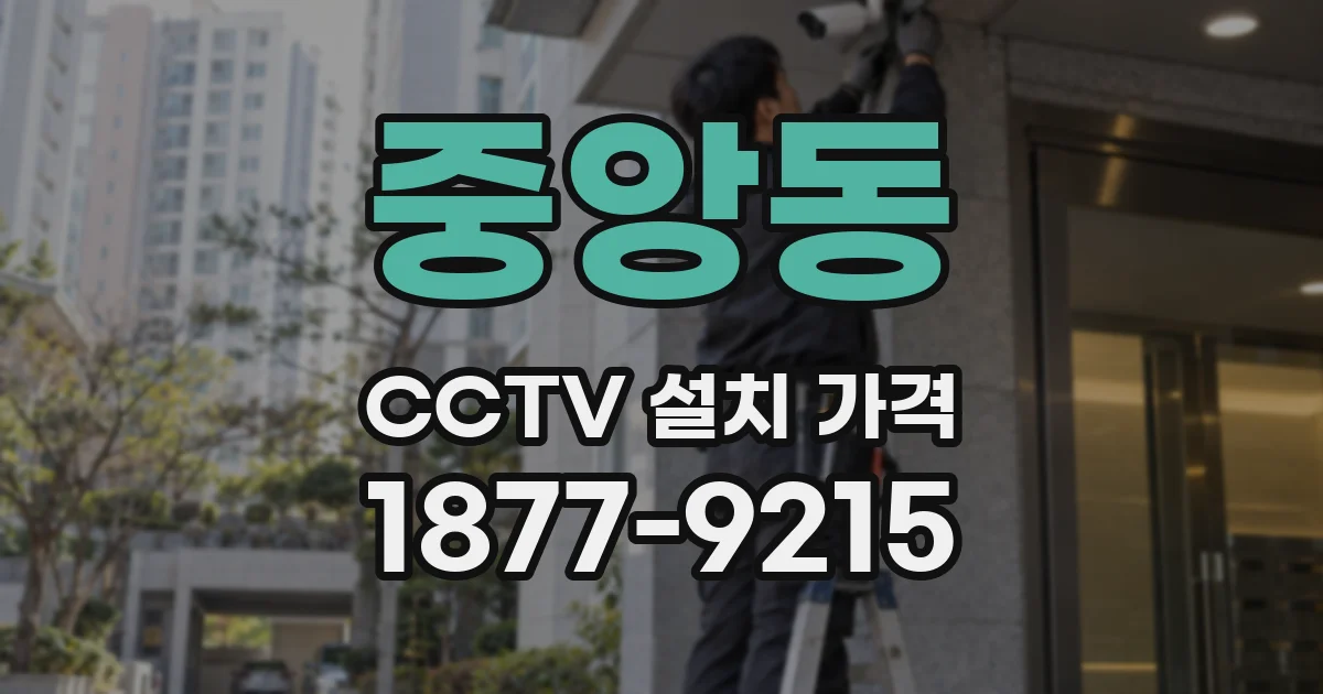 중앙동 CCTV 설치 가격