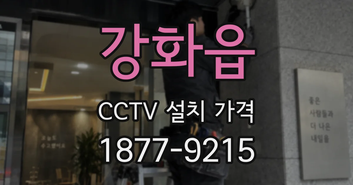 강화읍 CCTV 설치 가격
