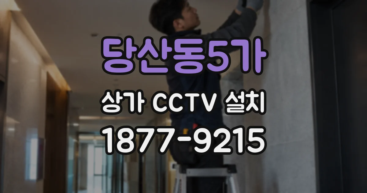 당산동5가 상가 CCTV 설치