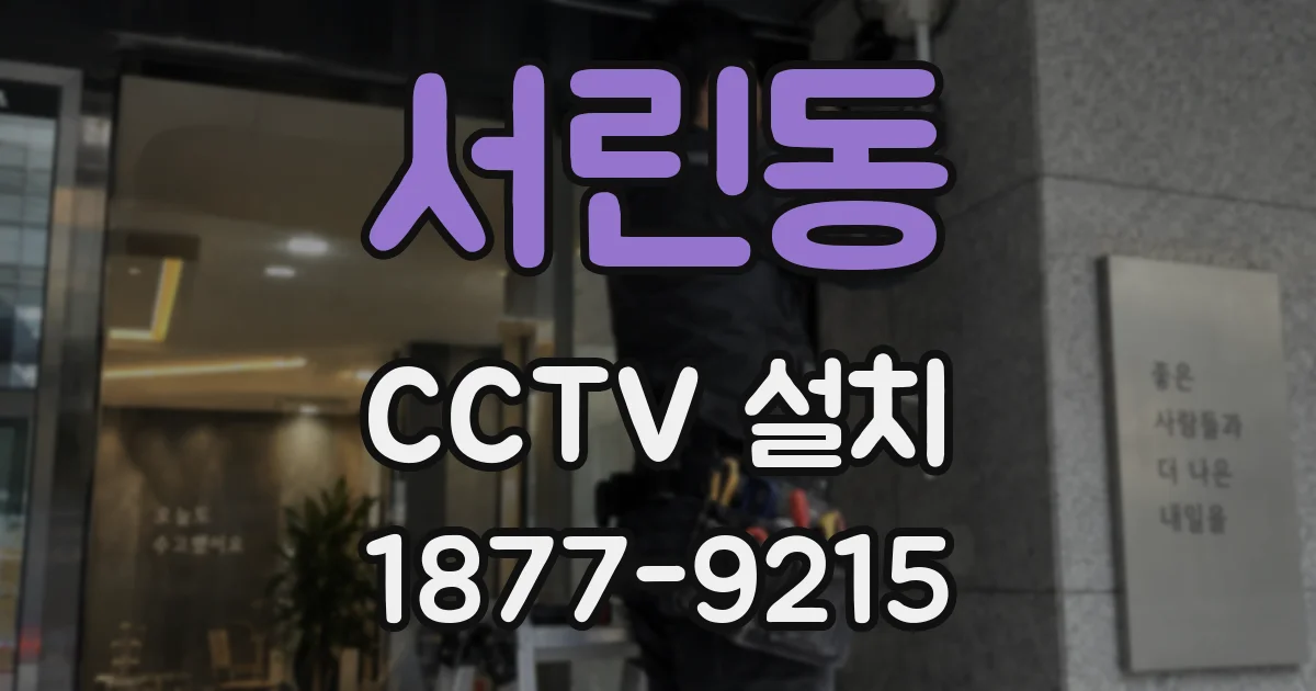 서린동 CCTV 설치